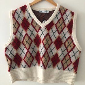 Argyle Knit Vest